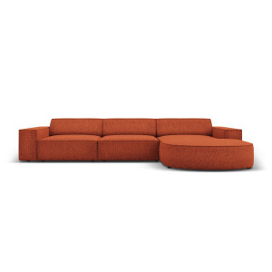 4-zitshoekbank Jodie rechts chenille afgerond | Micadoni Home
