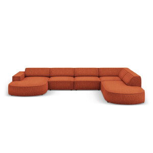 7-zitshoekbank Jodie rechts chenille afgerond | Micadoni Home