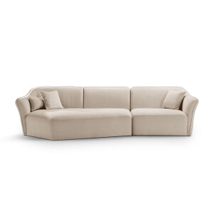 Hoekbank Hailey 5-zits links bouclé | Micadoni