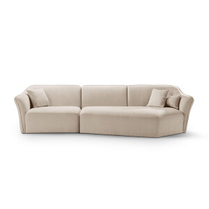 Hoekbank Hailey 5-zits rechts bouclé | Micadoni