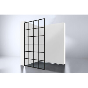Best Design Black-Screen Inloopdouche 100x200cm 10mm Nano veiligheidsglas zwart 4003890