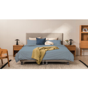 BRUNO beddengoed in blauw | Gemaakt in Portugal | Huidvriendelijk en getest op schadelijke stoffen volgens Öko-Tex Standard 100