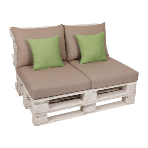 GO-DE Textil Palletkussenset (Beige/groen)