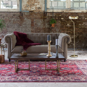 Dutchbone Vloerkleed 'Bid' 170 x 240cm, kleur Old Red