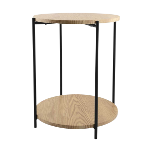 Lina houten bijzettafel naturel - Ø 40 cm