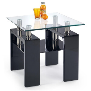 Bijzettafel Diana 60x55x60 cm breed in zwart