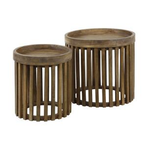 Bijzettafel set van 2 tweak rond