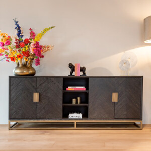 Richmond Dressoir 'Blackbone' Brass, 225cm