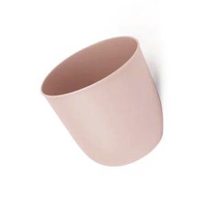 QUVIO Bloempot voor aan de wand - Diameter 15 cm - Kunststof - Oud roze