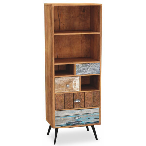 Boekenkast Mezo 180 cm hoog in multicolor
