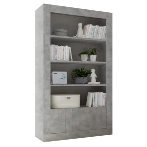 Boekenkast Urbino 190 cm hoog in grijs beton