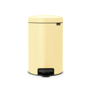 Brabantia NewIcon Pedaalemmer - 12 liter - kunststof binnenemmer - mellow yellow 233807
