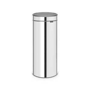 Brabantia Touch Bin Afvalemmer - 30 liter - kunststof binnenemmer - brilliant steel 115325