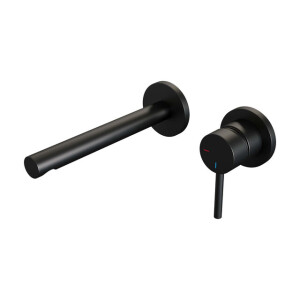 Brauer Black Edition Wastafelmengkraan inbouw - rechte uitloop links - hendel lang smal - model A 1 - mat zwart 5-S-004-S2-65