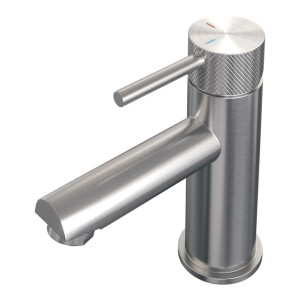 Brauer Brushed carving Wastafelmengkraan opbouw - laag - model a - PVD - geborsteld RVS 5-NG-001-HD6