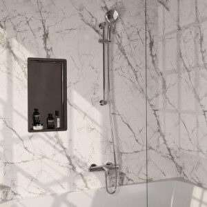 Brauer Chrome Edition Badkraan Opbouw - glijstang - 2 functies - 2 gladde knoppen - handdouche rond 3 standen - chroom 5-CE-231