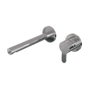 Brauer Chrome Edition Wastafelmengkraan inbouw - rechte uitloop links - hendel plat smal - model D 1 - chroom 5-CE-004-S4-65