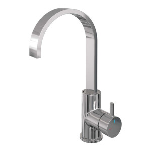 Brauer Chrome Edition Wastafelmengkraan opbouw - hoog - draaibaar - platte uitloop - model b - chroom 5-CE-003-S2