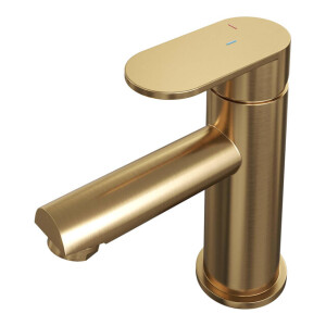 Brauer Gold - Edition Wastafelmengkraan opbouw - laag - model C - PVD - geborsteld goud 5-GG-001-HD3