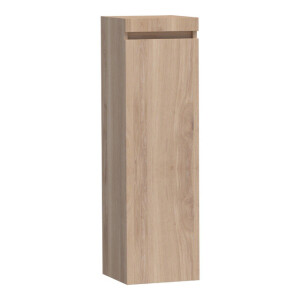 BRAUER Joy badkamerkast - 120x35x35cm - 1 deur - greeploos - rechtsdraaiend - lamellen eiken naturel HK-JY120RLEN