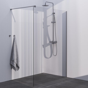 BRAUER Season Inloopdouche - helder glas - 140x200cm - geborsteld RVS GS-SEIC1H140200NG