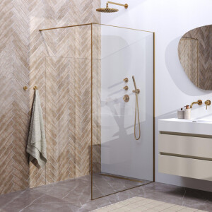 BRAUER Season Inloopdouche helder glas met frame 120x200cm - goud geborsteld GS-SEID1H120200GG
