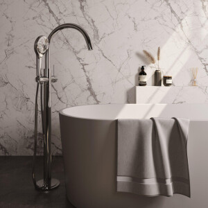 BRAUER Stripe Vrijstaande Badmengkraan - SET 02 - 3-standen handdouche - doucheslang - chroom 5-CE-338
