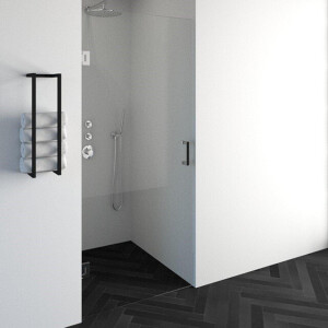 BRAUER Void nisdeur helder glas 90x200 omkeerbaar incl. glascoating chroom GS-VON1H90200CE