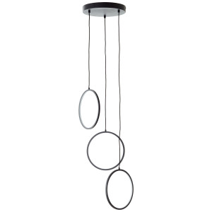 Brilliant Leuchten Led-hanglamp Chaumont Hoogte 150 cm, uitschuifbaar 45 cm, 3100 lm, aluminium, zwart