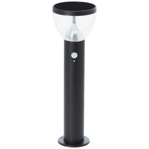 Brilliant Leuchten Led-sokkellamp TULIP LED buitenlamp, solar, 52 cm, 430 lm, 3000 K, roestvrij staal, zwart (1 stuk)