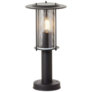 Brilliant Leuchten Sokkellamp Detroit Ø 20 cm, E27, metaal, kunststof, matzwart