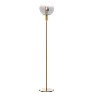 Brilliant Leuchten Staande lamp Gould Vloerlamp met rookglas - 146 cm hoogte x 25 cm Ø - E27 fitting (1 stuk)