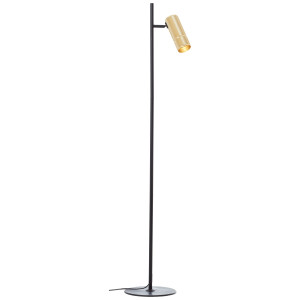 Brilliant Leuchten Staande lamp Marty LED vloerlamp, 130 cm, GU10, 350 lm, 3000 K, aluminium (1 stuk)