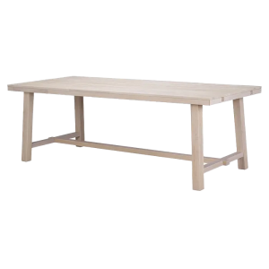 Brooklyn verlengbare houten eettafel whitewash - 220 x 95 cm