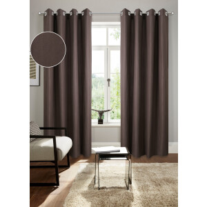 Bruno Banani Gordijn Lagan set van 2, geweven, microvezel, verschillende maten, effen kleur, bestseller (2 stuks)