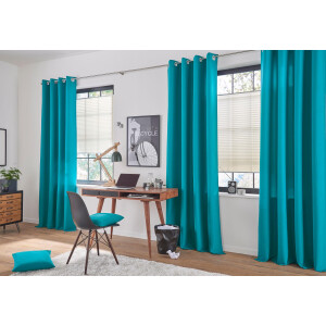 Bruno Banani Gordijn Lagan set van 2, geweven, microvezel, verschillende maten, effen kleur, bestseller (2 stuks)