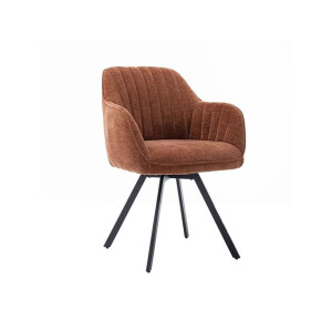 Tower Living Draaibare Eetkamerstoel 'Bruno' kleur Koper