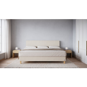 BRUNO familiebed 240x200cm in beige | XXL boxspringbed premium | meervoudig bekroond voor design en kwaliteit