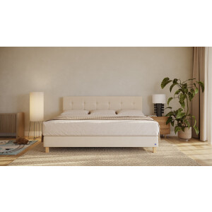 BRUNO familiebed 240x200cm in beige | XXL boxspringbed premium | meervoudig bekroond voor design en kwaliteit