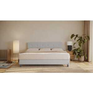 BRUNO familiebed 240x200cm in lichtgrijs | XXL boxspringbed premium | meervoudig bekroond voor design en kwaliteit