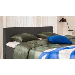 BRUNO Premium Boxspring 200x200cm in Zwart / Antraciet | Matrashardheid: Links H2 / Rechts H2 | Meervoudig bekroond voor design en kwaliteit