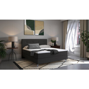 BRUNO Premium Boxspring 200x200cm in Antraciet | Matrashardheid: Links H3 / Rechts H2 | Meervoudig bekroond voor design en kwaliteit