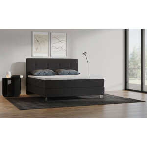 BRUNO Premium Boxspring 140x200cm in Antraciet | Matrashardheid: Links H3 / Rechts H2 | Meervoudig bekroond voor design en kwaliteit