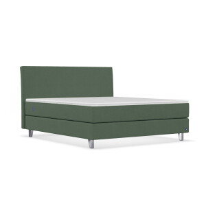 BRUNO Original boxspring 200x200cm in Mosgroen | Bekroond design volgens Duitse kwaliteitsmaatstaven