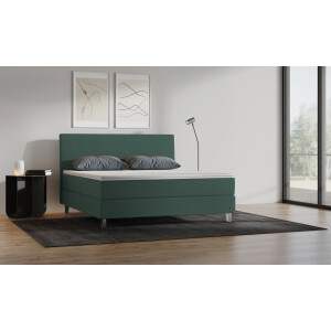 BRUNO Premium Boxspring 200x200cm in Groen | Matrashardheid: Links H3 / Rechts H2 | Meervoudig bekroond voor design en kwaliteit
