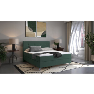 BRUNO Premium Boxspring 180x200cm in Groen | Matrashardheid: Links H3 / Rechts H2 | Meervoudig bekroond voor design en kwaliteit