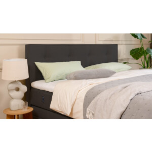 BRUNO Premium boxspring met opbergruimte, 160x200cm, in zwart / antraciet | Matrashardheid: Links H2 / Rechts H3 | Extra opbergruimte & individueel configureerbaar