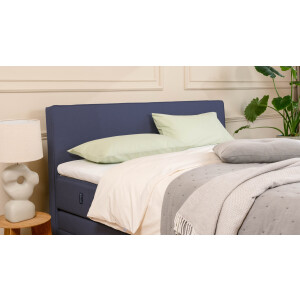 BRUNO Premium boxspring met opbergruimte, 160x200cm, in blauw | Matrashardheid: Links H2 / Rechts H3 | Extra opbergruimte & individueel configureerbaar