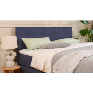 BRUNO Premium boxspring met opbergruimte, 180x200cm, in blauw | Matrashardheid: Links H3 / Rechts H2 | Extra opbergruimte & individueel configureerbaar