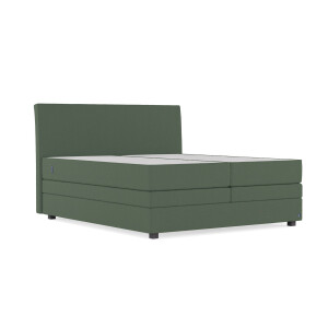BRUNO Original boxspring met opbergruimte 200x200cm in Mosgroen | Ruimtebestarend en zelf samen te stellen